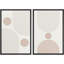 Illustration de Mid-Century moderne boho abstrait neutre, œuvre d'art moderne minimaliste contemporain-102453841-102453839