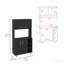 Ensemble de garde-manger, armoire à 2 portes, 3 tablettes pour la cuisine - noir