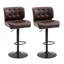 Ensemble de tabourets de bar modernes réglables et pivotants à 360 ° de 2 à 30 po de hauteur, en tissu d'ameublement certifié BIFMA