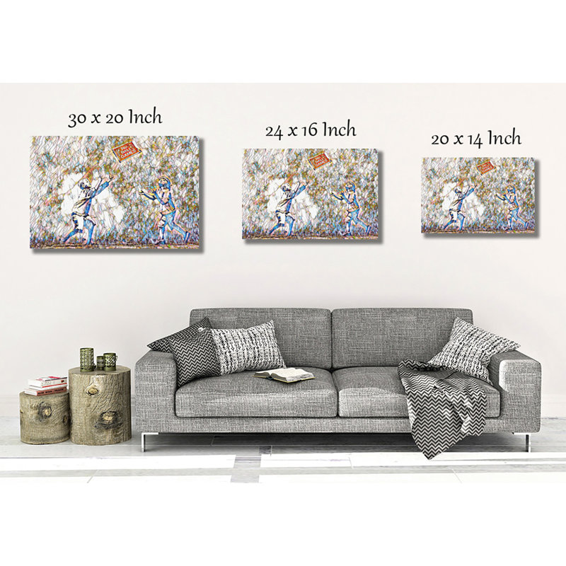 Banksy - Wrapped Canvas Print, 40cm H x 60cm W
