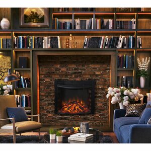 Ebern Designs Mel 26.8'' W Electric Fireplace Insert | Wayfair