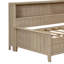 Lit de jour simple en bois avec tablettes de rangement et 3 tiroirs-383203824