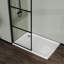 Pièce humide avec porte de douche et moustiquaire 34 po, 3 panneaux, noir