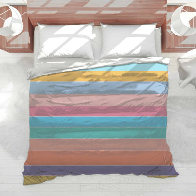 Pastel Horizontal Stripes Comforter