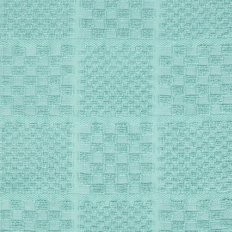 Aqua Sky Quilted Cotton Terry Cloth Oven Mitt and Towel Set