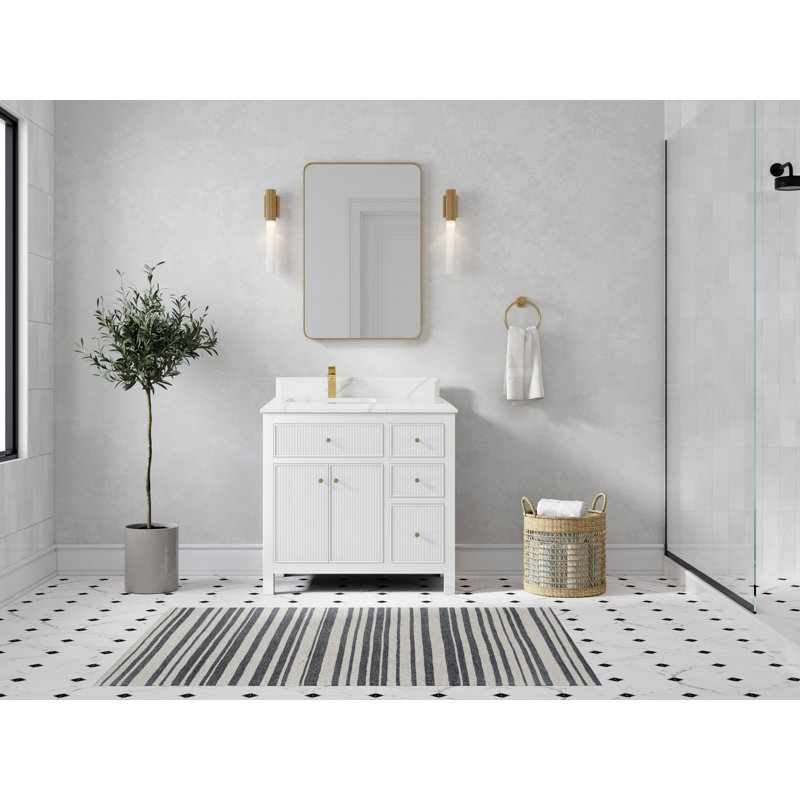 Ensemble de meuble-lavabo simple l 36 "x P 22" Sonoma, Calacatta Laza