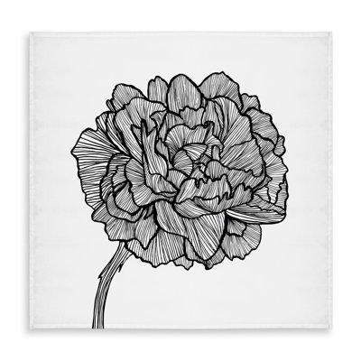 Peony Line White Floral Tablecloth - Indoor/Outdoor Decor