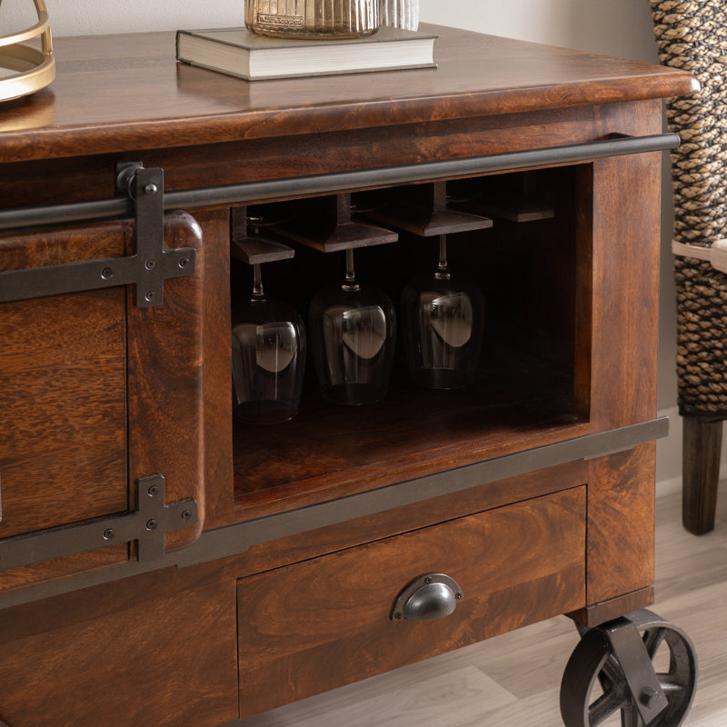 Ramer Solid Wood Bar Cart