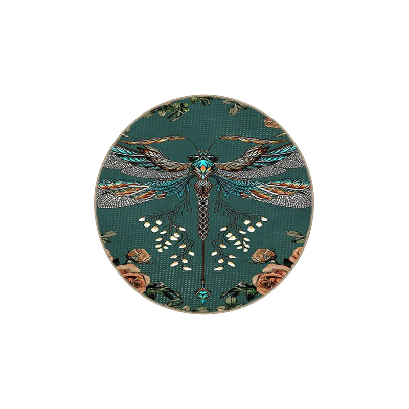 Tapis vert lavable à motif papillon vert, Tapis de couloir 3 pi 3 po x 6 pi 7 po inclus