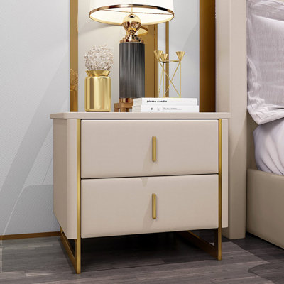 Bezore 50cm W Solid Wood Bedside Table
