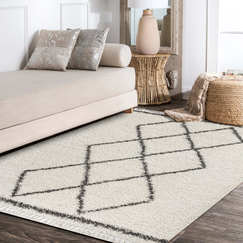 Tapis crème / gris Cantera, Rectangle 7 pi 9 po x 10 pi