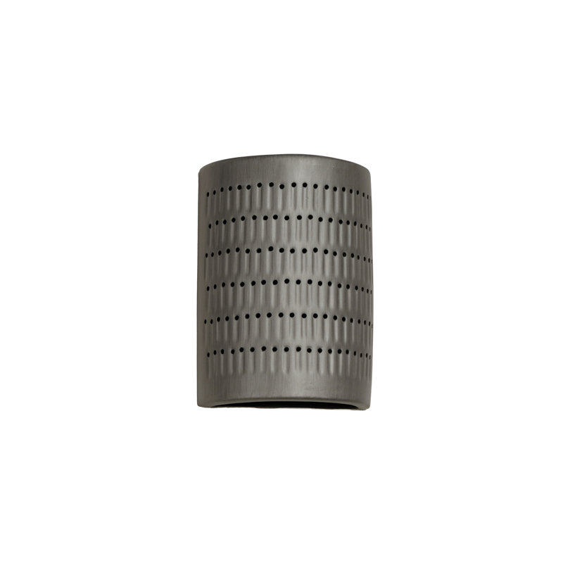 Carely Ceramic Outdoor Wall Light, LED Bulb Included, Rubbed Pewter, 13" H x 9.5" W x 5" D