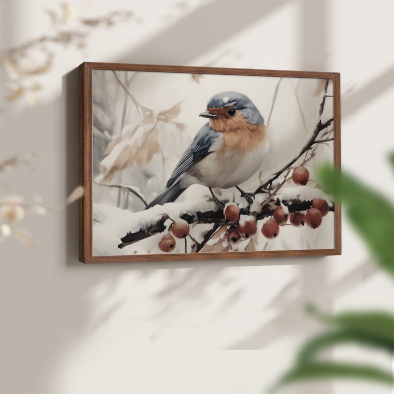 «Chirstmas Art-MI», reproduction encadrée, Noyer, H 22 po x l 28 po