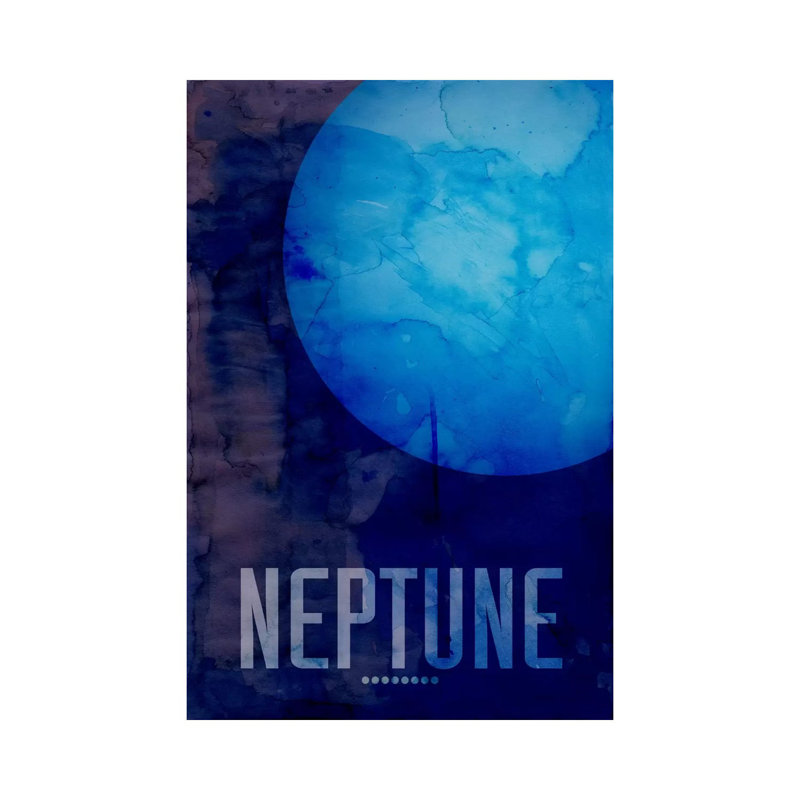 The Planet Neptune by Michael Tompsett - Wrapped Canvas Print, 20.32 cm H x 30.48 cm W