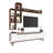 Modern TV Unit with Wall Shelves, White & Walnut Finish, 70.9 x 19.1 x 13.8 inches | 100% Melamine Coated Particle Board, Thick: 0.7 inches | Features Multiple Shelves, Wall-Mountable Design, Perfect for Scandinavian Home Décor-1842405872