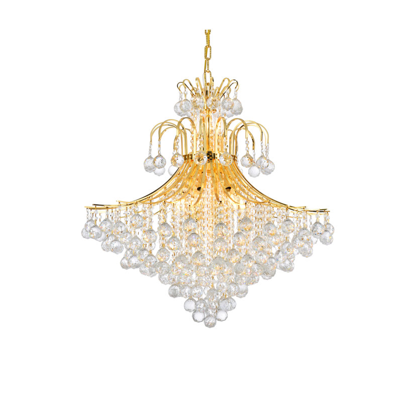 Stoller 15 - Light Dimmable Empire Chandelier, 31", Gold