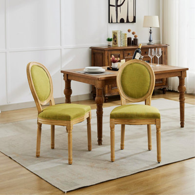 Chaises en bois avec cadre, ensemble de 2 chaises rembourrées et chaises en bois