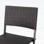 Chaise pliante d'extérieur en osier et tabourets de bar en rotin