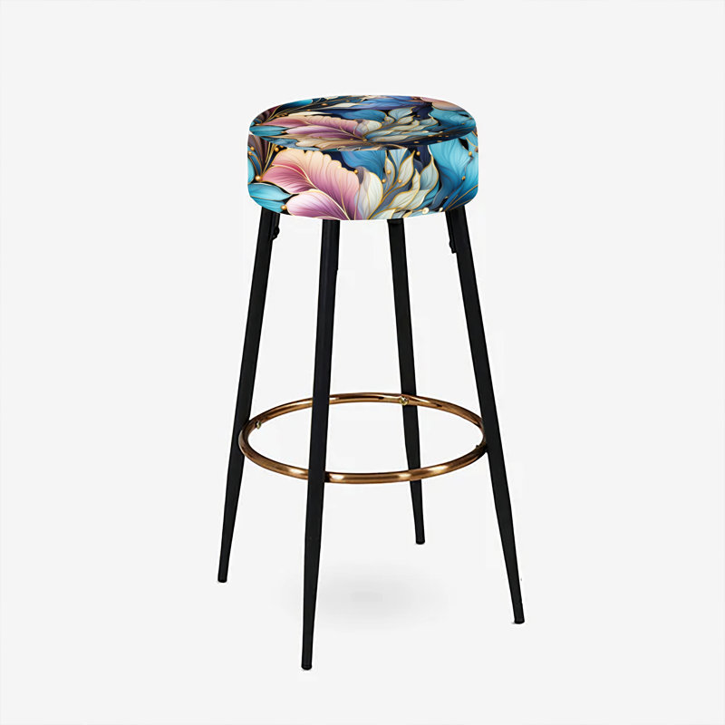 Ensemble de 2 tabourets de bar Spiral Flower Elegance Boho