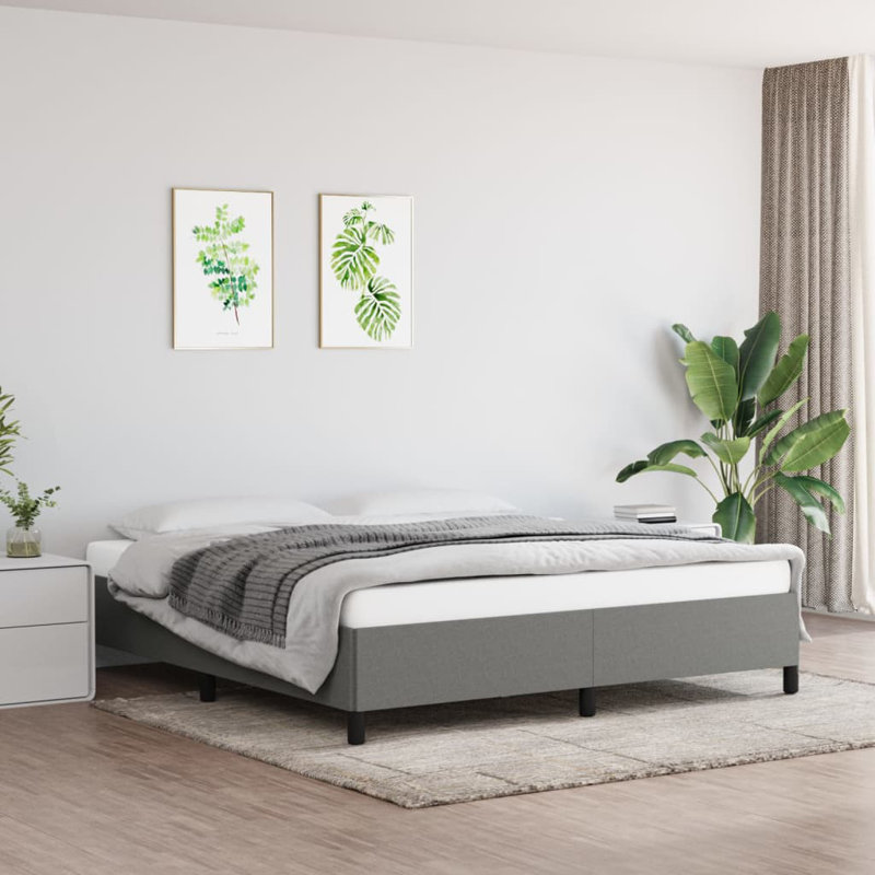 Jurlene Upholstered Bed, Dark Grey/Black, Super King (6')