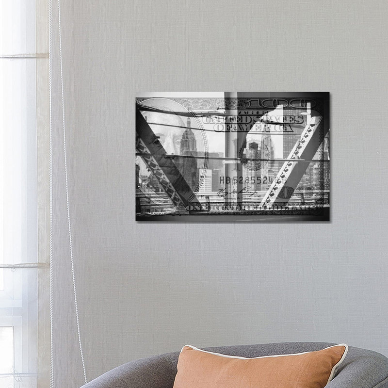 Manhattan Dollars - Between The Steel by Philippe Hugonnard - Wrapped Canvas Print, 66.04 cm H x 45.72 cm W x 3.175 cm D