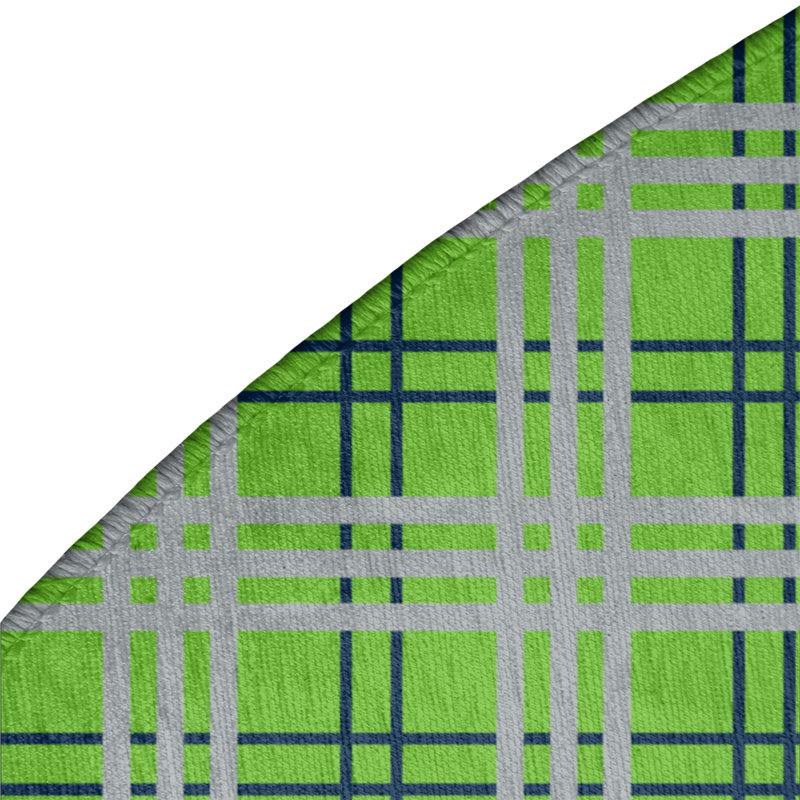 Plaid Indoor Rug, Round 5'
