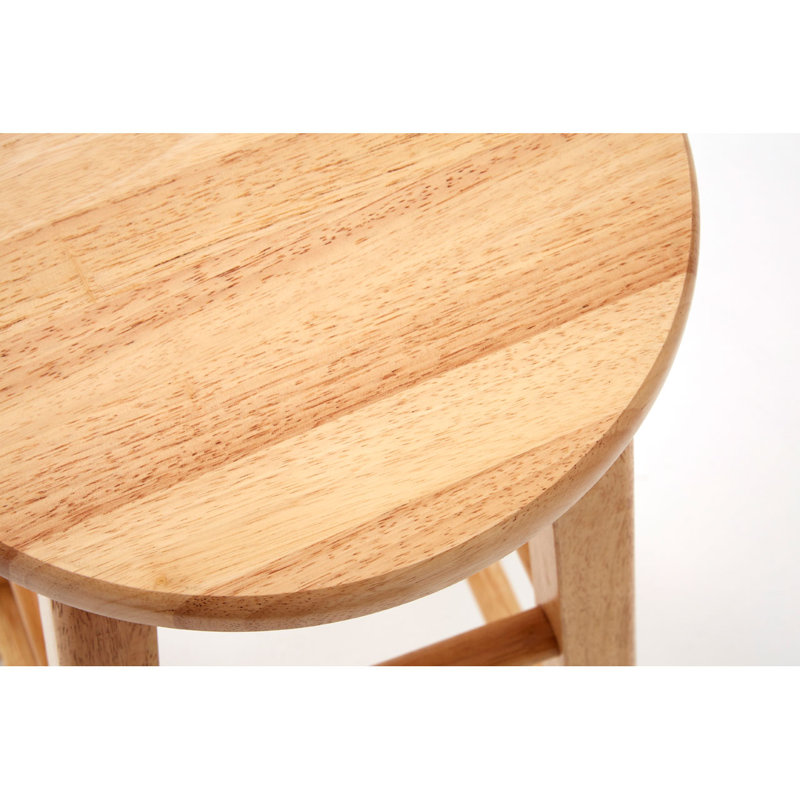 Coatsburg Solid Wood Bar Stool with Solid Wood Frame, 61cm H
