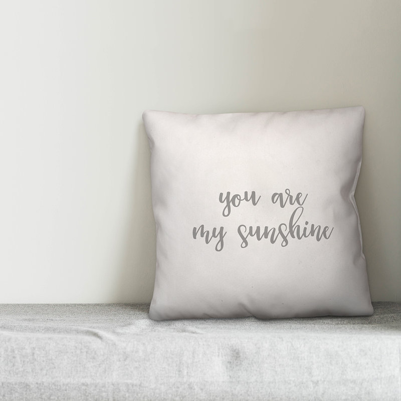  Coussin You are My Sunshine, Blanc, Housse de coussin