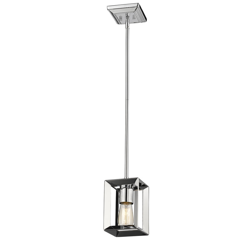 Luminaire suspendu rectangulaire à une lumière Averee, Chrome
