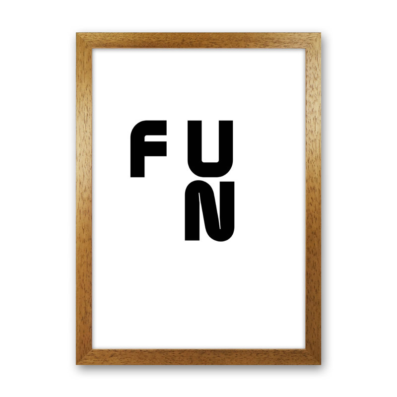 Fun - Print, Oak Framed, 42cm H x 30cm W x 3cm D