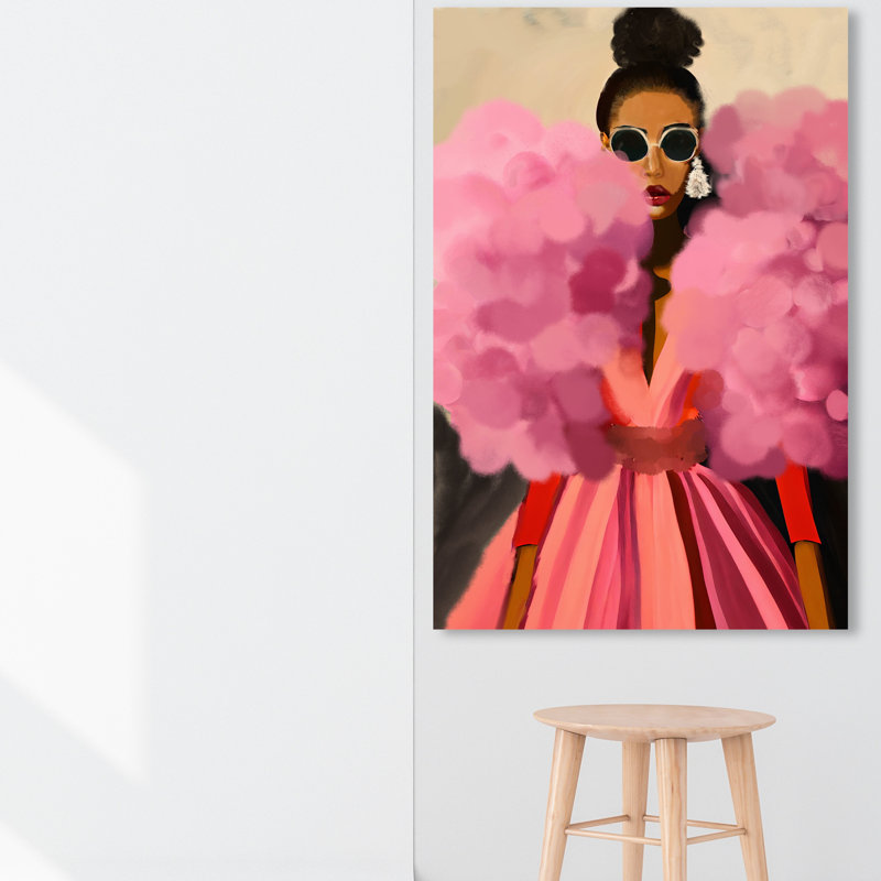 «Rysen Glamorama Pink on Canvas» par Wynwood Studio Print, H 54 po x l 36 po x P 1,5 po