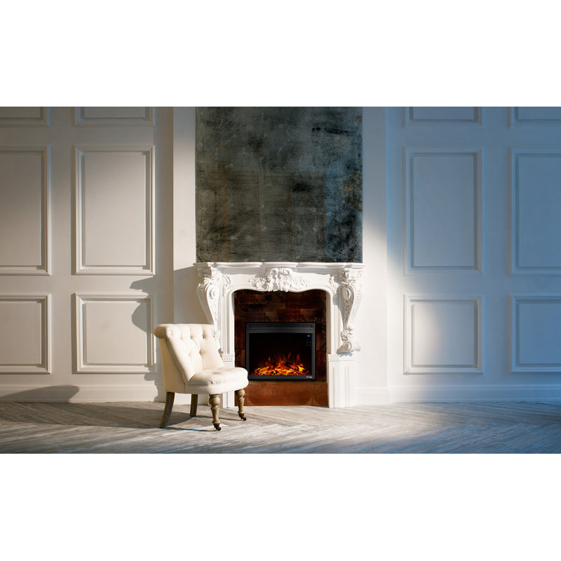 Prasad 28'' W Black Fireplace Insert with 5118 BTU