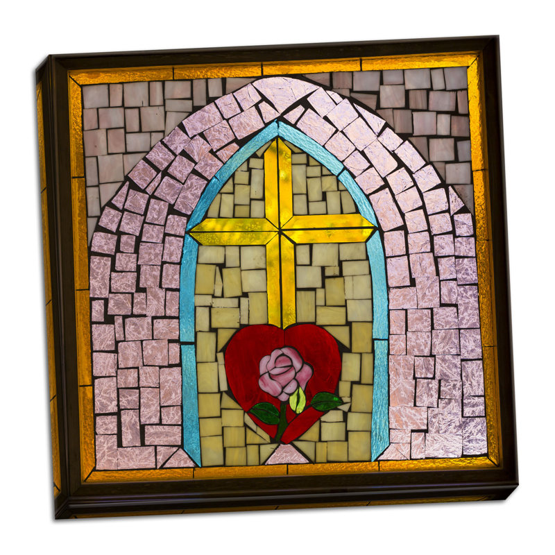 « crossed vitrail iv », reproduction d’impression sur toile tendue