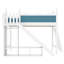 Lit mezzanine en bois avec tablettes, garde-robe et glissade amovible-125006290-125006287