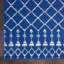 Tapis bleu / blanc à motif géométrique Ellar-1320465991