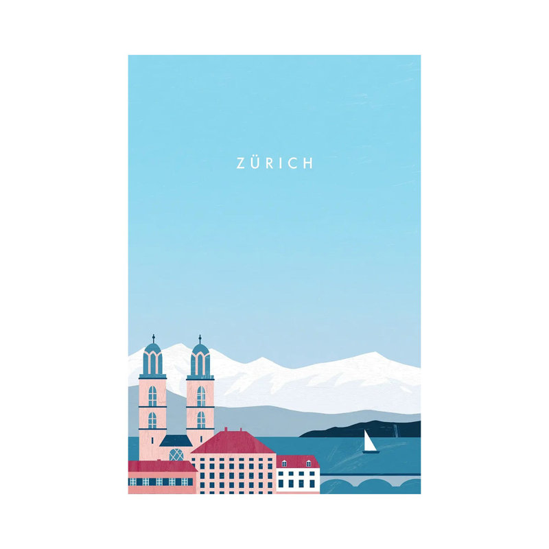 Zürich 1 Piece Wrapped Canvas Painting, 101.6 cm H x 66.04 cm W x 1.91 cm D