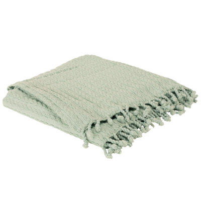 Jeté 100% coton Aqua