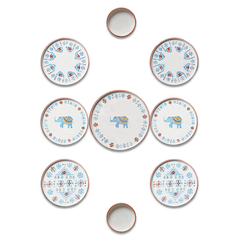 15 Pieces 100% Ceramic Breakfast Set