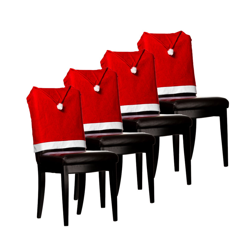 Housses de chaise de père Noël rouges 20 "