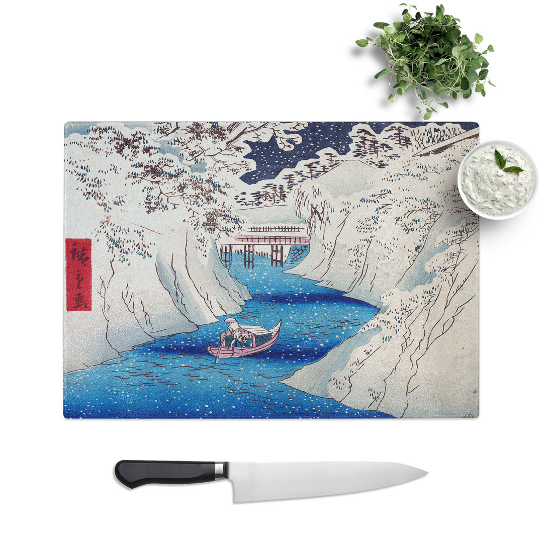 Tempered Glass Boat upon the River Chopping Board