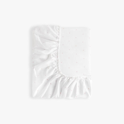Classic Polka Dot Crib Sheet, Pink