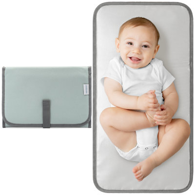 Comfy Cubs Baby Changing Pad Compact Size - Waterproof Diaper Changing Mat with Cushioned Pillow - Soft & Lightweight, Foldable Design