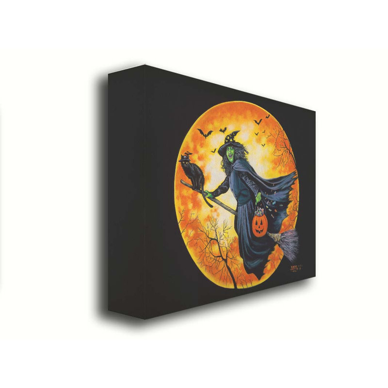 «Moonlight Flight» par Robert Andrea, H 16 po x l 20 po x P 1,5 po, Toile sans cadre