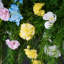 55 po x 33,5 po de fleurs artificielles en centre de table avec motif floral, fleurs roses / jaunes et feuilles vertes