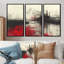 Ensemble de salon art mural rouge et noir-2056082716-2056082719
