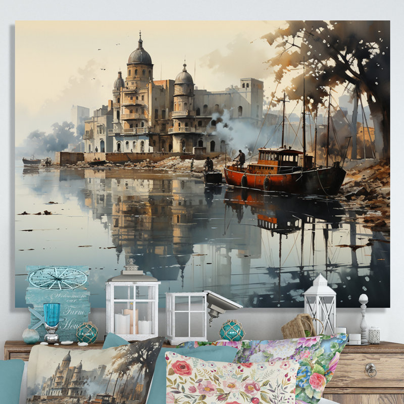 Cuba Havana Harbour II - Cityscapes Wall Decor, H 12 po x l 20 po x P 1 po, Toile tendue