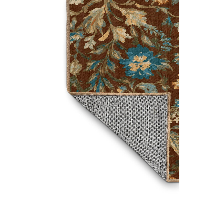 Tapis brun lavable à la machine