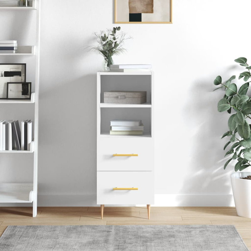 Maragaret 2 - Drawer Rectangle Accent Chest, High Gloss White