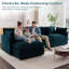 Canapé modulaire en L de 147 po avec repose-pieds réversible modulaire en L de 147 po et combinaison libre Chenille Comfy-803628231