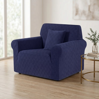 Wald 1 Seat Stretch Jacquard All Seasons Sofa Slipcovers 1-Piece Couch Sofa Covers With 1 Pillow Cover
